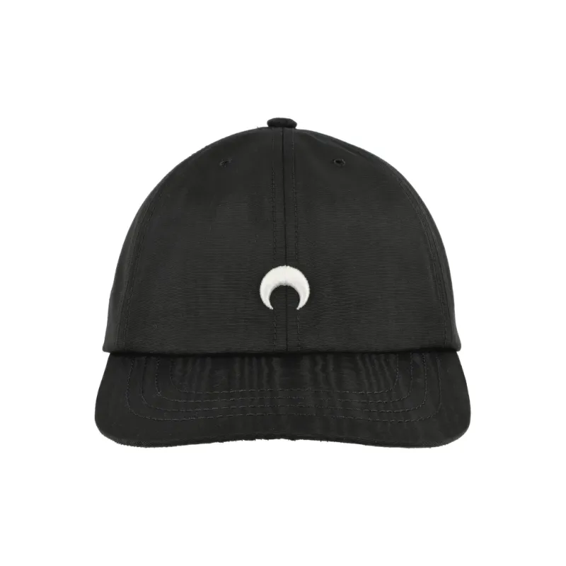 Marine Serre Recycled Polyester, Polyester, Viscose, Cupro, Zinc Alloy Baseball Caps Women's Black-0
