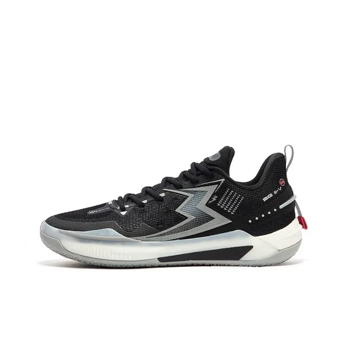361° BIG3 5.0 Quick Basketball Shoes Unisex Low Top Black/Silver-0