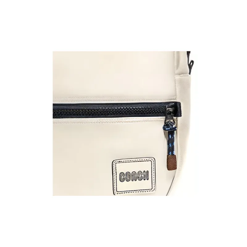 COACH Pacer Leather Backpack Medium Size Unisex Pink White-4