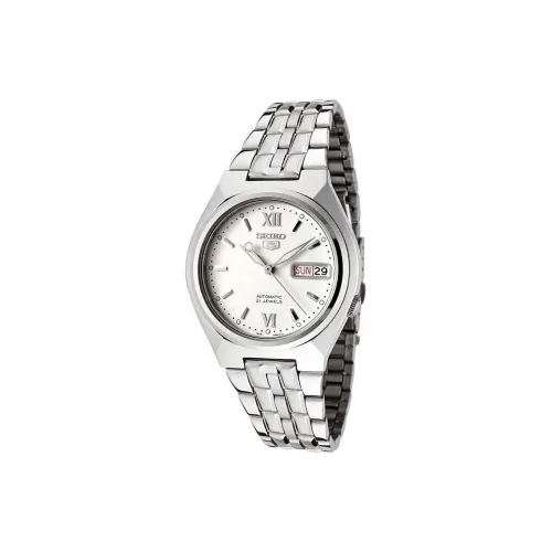 SEIKO Automatic Mechanical Movement Stainless Steel Strap Watch 37mm Men's Watch White Dial