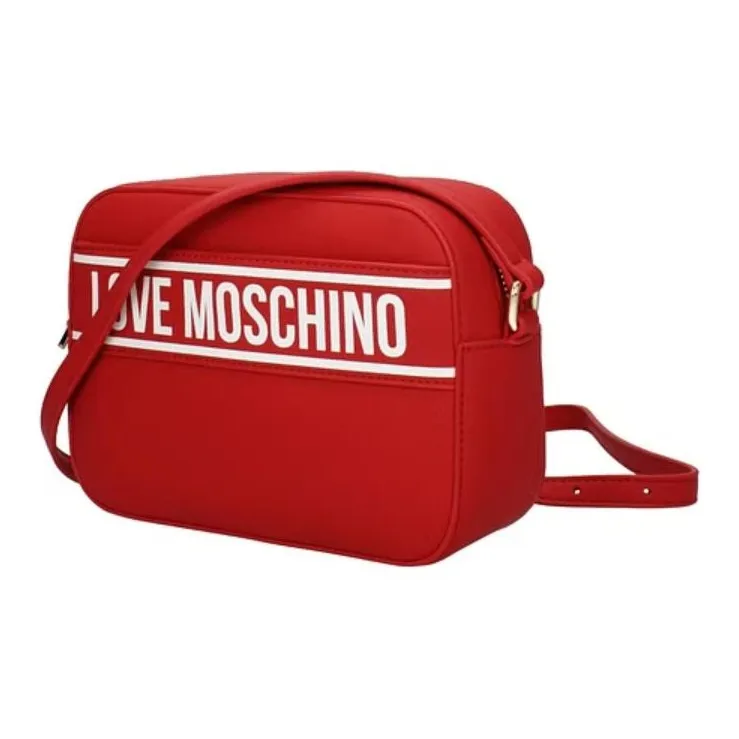 LOVE MOSCHINO Polyurethane Shoulder Bag, Crossbody Bag Trumpets Women's Red-1