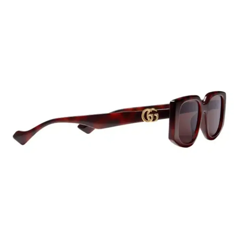 GUCCI Injection Molded Metal Irregular Shape Sunglasses Women's Red-1