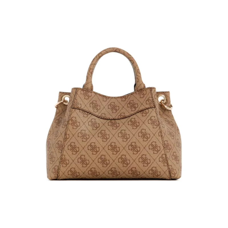 GUESS Canvas Coated With Artificial Leather Handbag Shoulder Bag Crossbody Bag Mini Women's Brown-2