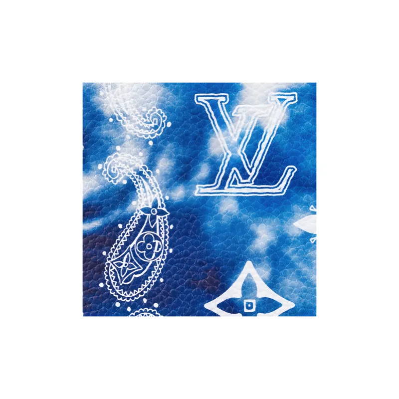 LOUIS VUITTON Pocket Organiser Monogram Bandana Bleached Blue-4