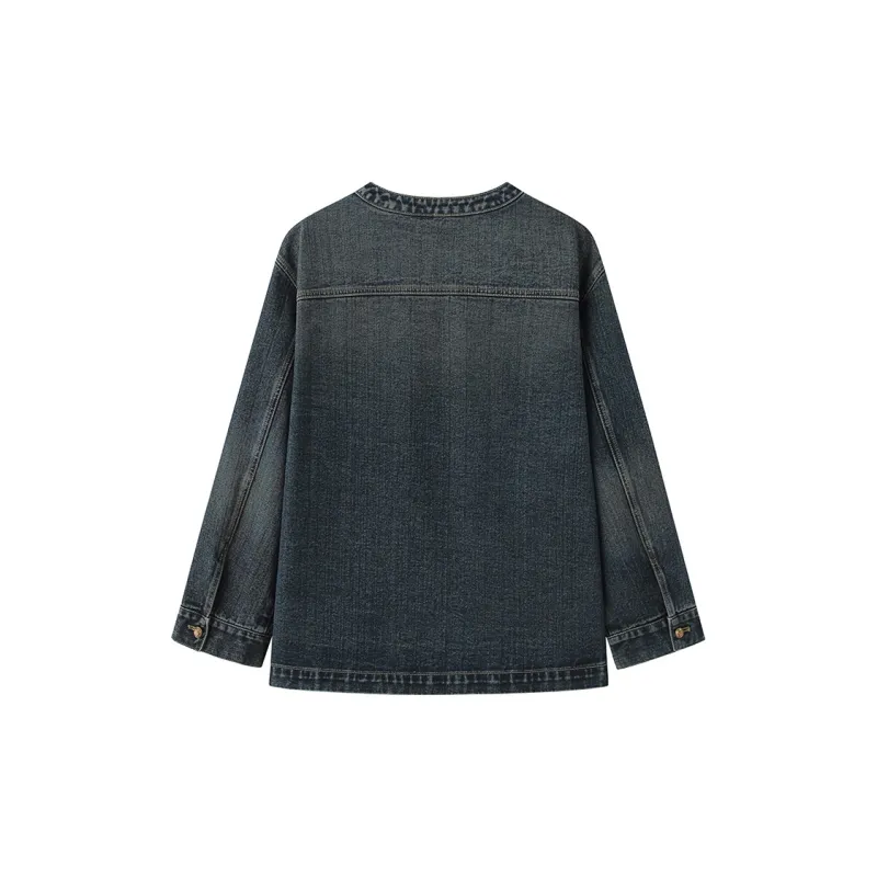 Luqingyi Denim Jacket Women's Washed Blue-1