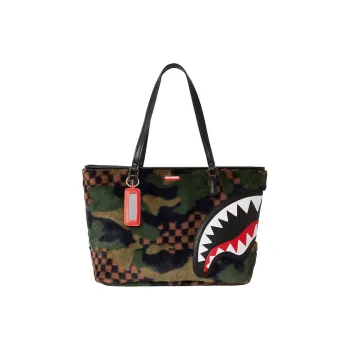 SPRAYGROUND Polyester Tote Bag Shopping Bag Handbag Shoulder Bags Unisex Black Brown