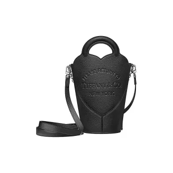 TIFFANY & CO. Taurillon Leather Bucket Bag, Handbag, Shoulder Bag, Crossbody Bag Mini Women's Black