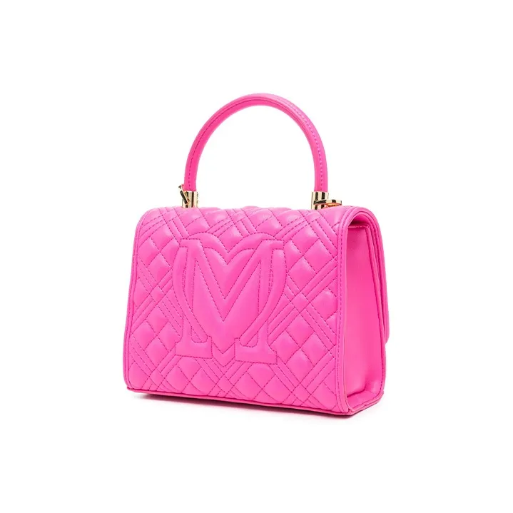 LOVE MOSCHINO Polyurethane Shoulder Bag, Crossbody Bag, Handbag Women's Peach Pink-1