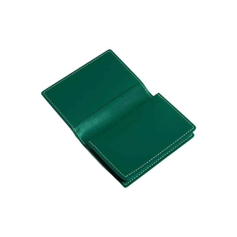 GOYARD MALESHERBES Canvas With Leather Card Holder Unisex Green-1