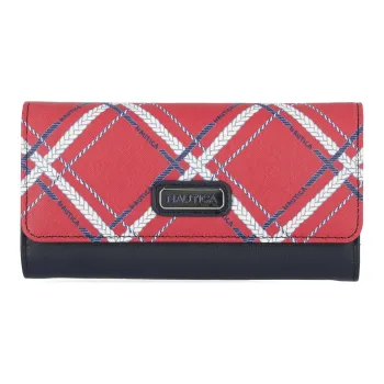 NAUTICA Polyvinyl Chloride Wallet Women's Maritime Red And Orange