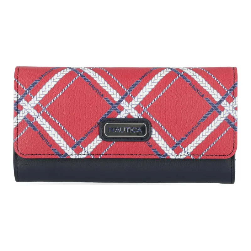 NAUTICA Polyvinyl Chloride Wallet Women's Maritime Red And Orange-0