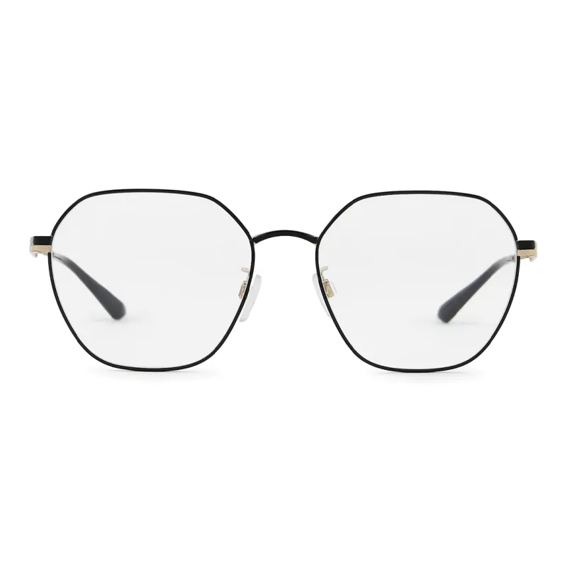 EMPORIO ARMANI Metal Irregular Shape Eyeglass Frames Women's Black-1