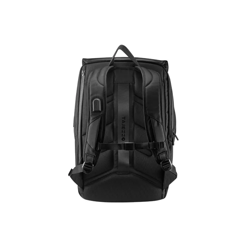 TAJEZZO Fabric Backpack Regular Unisex Black-3