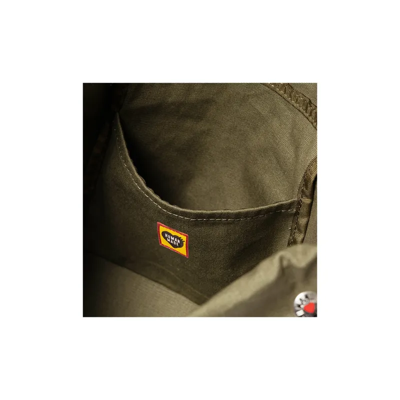 HUMAN MADE Cotton Crossbody Bag, Shoulder Bag Regular Unisex Olive Green-3