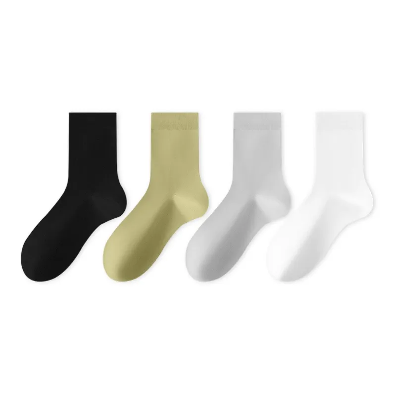 MIIOW Mid Calf Socks Women's 4 Pack-5