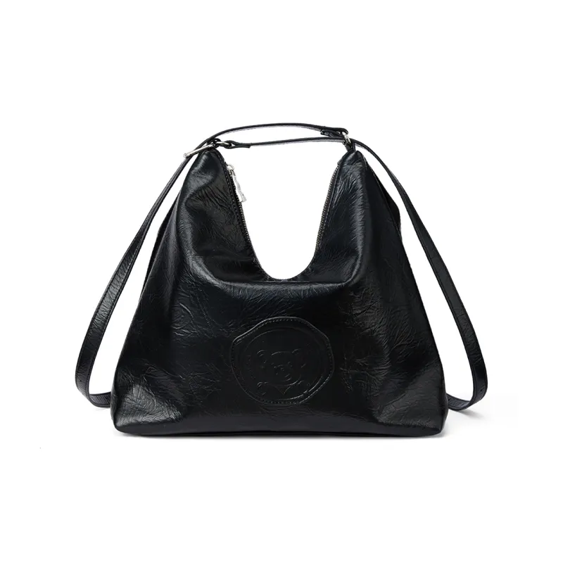 RED DRAGONFLY PU Leather Soft Leather Shoulder Bag Backpack Regular Women's Brown/Black-2