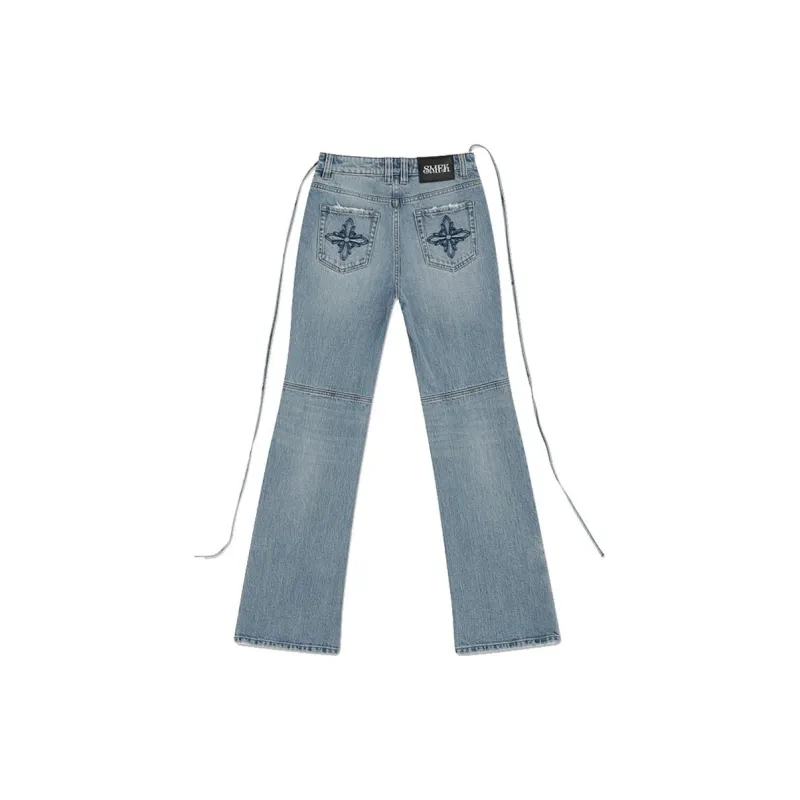 SMFK X Wonderland Jeans Women's Vintage Denim Blue-1