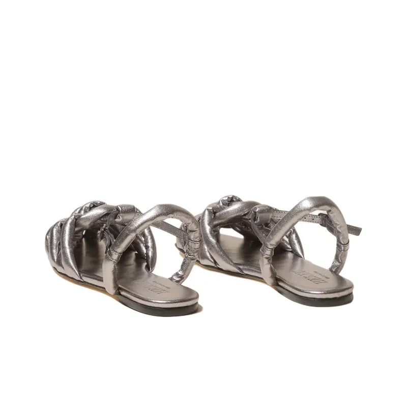 Hereu Cabersa Roman Sandals 0.5cm Women's Silver-2