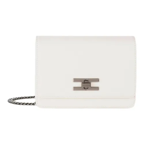 Elisabetta Franchi Polyester Blend With Polyurethane Crossbody Bag Shoulder Bag Women's Butter