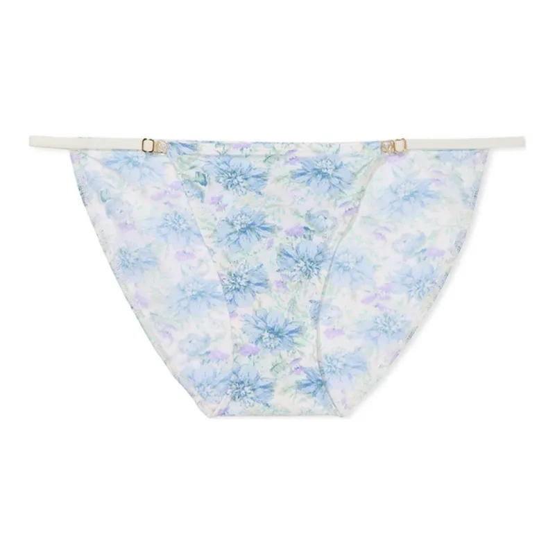 VICTORIA'S SECRET Underpants Women's 1 Pack Light Blue Floral Print-0