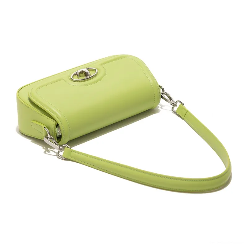MOONDEMIMA Synthetic Leather Shoulder Bag Regular Women's Ecru/Black/Fruit Green/Light Sea Blue-2