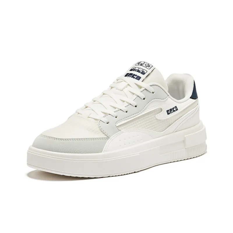 Erke Jinghong 1.0 Lite Anti-Slip Wear-Resistant Low-Top Skateboard Shoes Men's Microcrystal White White Mist Gray-2