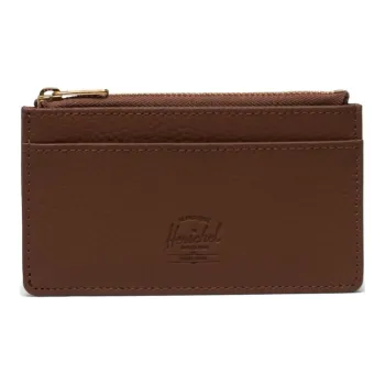 Herschel Pure Vegan Leather Card Holder Large Size Unisex Saddle Brown