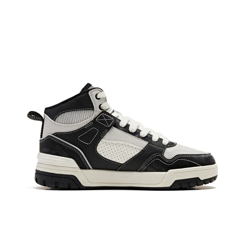 QIAODAN Enlightenment 3.0 High Top Skateboard Shoes Men's Black Gray-1