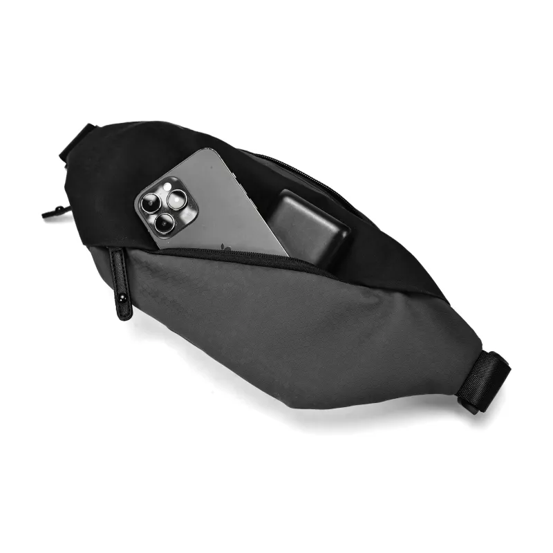 ONRF PVC Waist Bag Chest Bag Regular Unisex Black-3