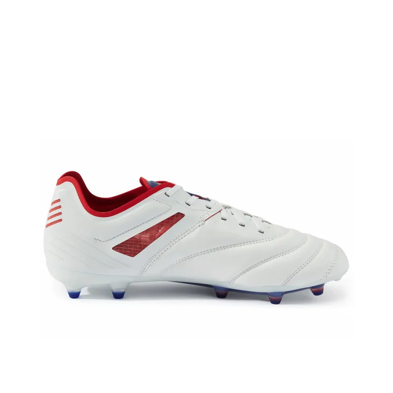 Umbro Soccer Shoes Men Low Top Umbro White/Manor Blue/Rococco Red-1