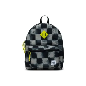 Herschel Recycled Fabric Backpack Unisex Black Plaid