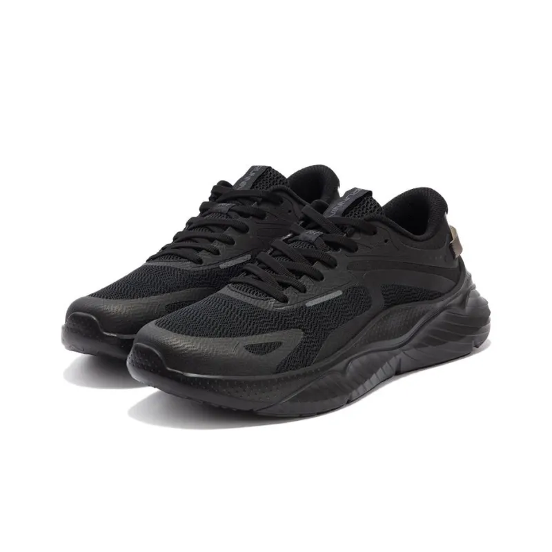 361° Cushioning Abrasion Resistant Breathable Low Top Running Shoes Men's Black-2