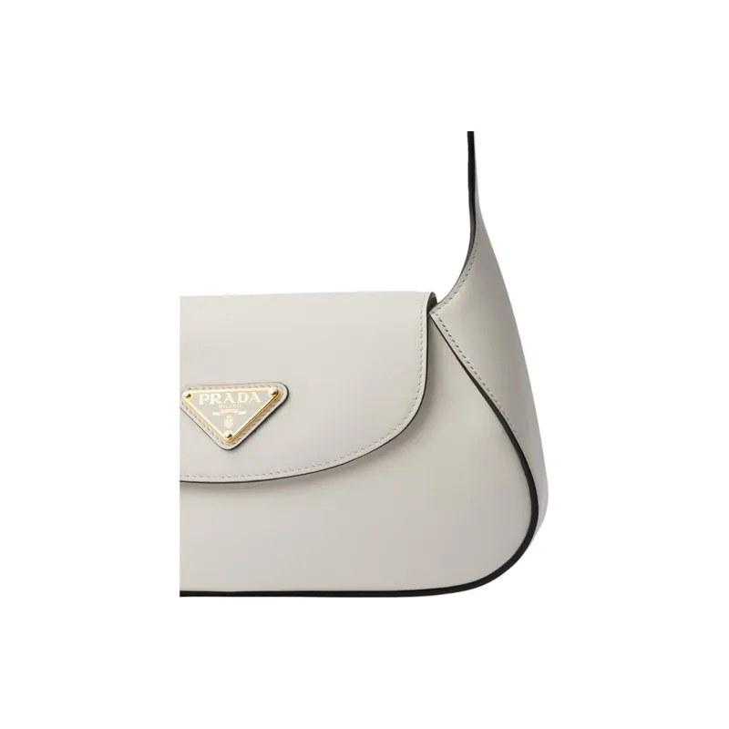 PRADA Leather Handbag, Shoulder Bag Women's White-4