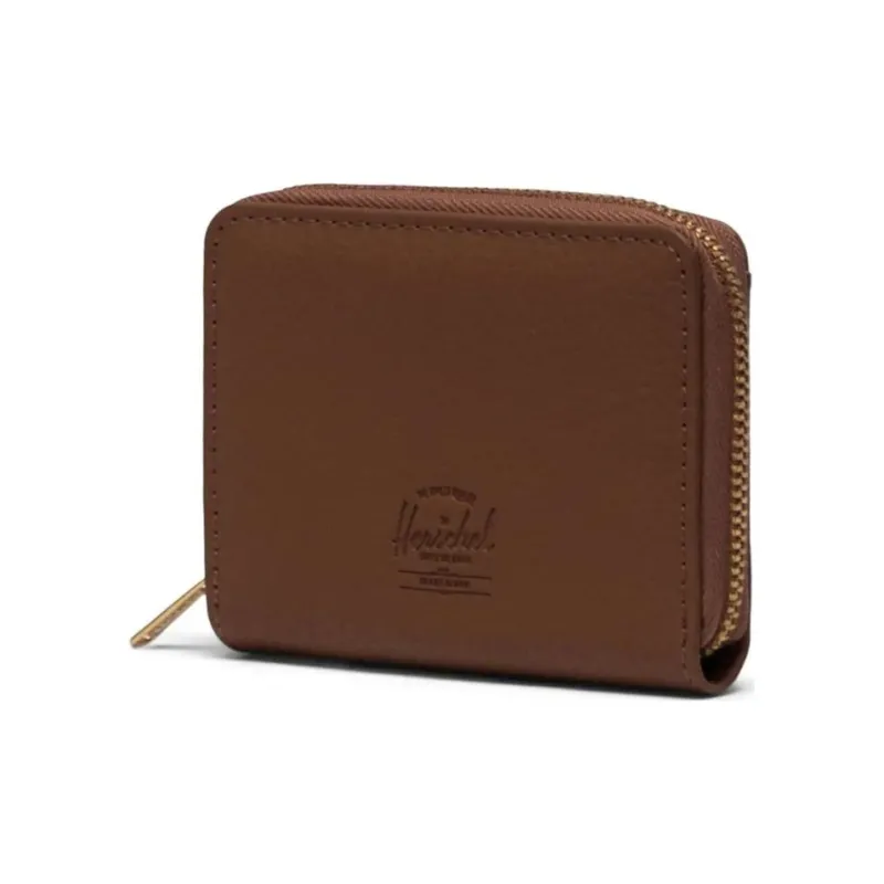 Herschel Litchi Grain Artificial Leather Wallet Unisex Saddle Brown-1