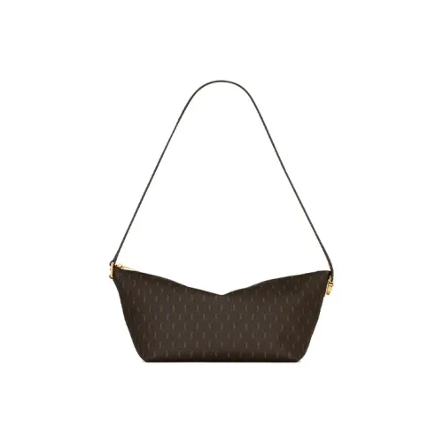 SAINT LAURENT Monogramme Canvas With Smooth Leather Shoulder Bag, Portable Crossbody Bag Women's