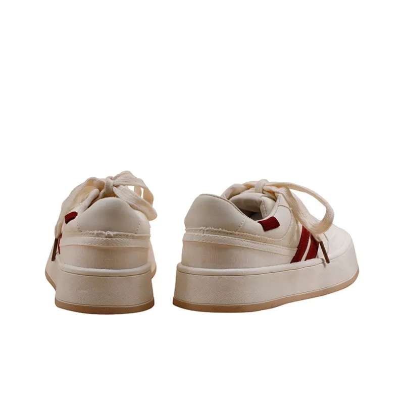MINGKUANG Canvas Shoes Women's Low Top Pink/Green/White/Red-18