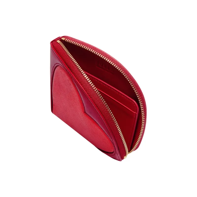 Furla Calfskin Wallets Coin Purses Medium Size Women's Venetian Red-2