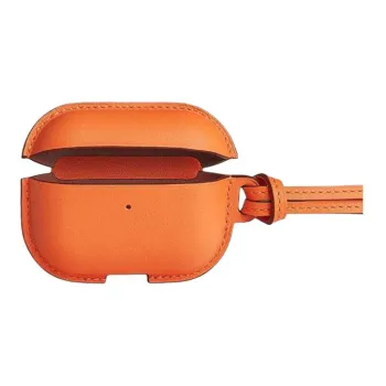 HERMES Swift Leather AirPods Pro Protective Case Earphone Case Unisex Orange