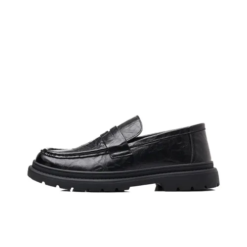 Shanpijiang Men's Casual Shoes Men Low Top Black/Tea Brown