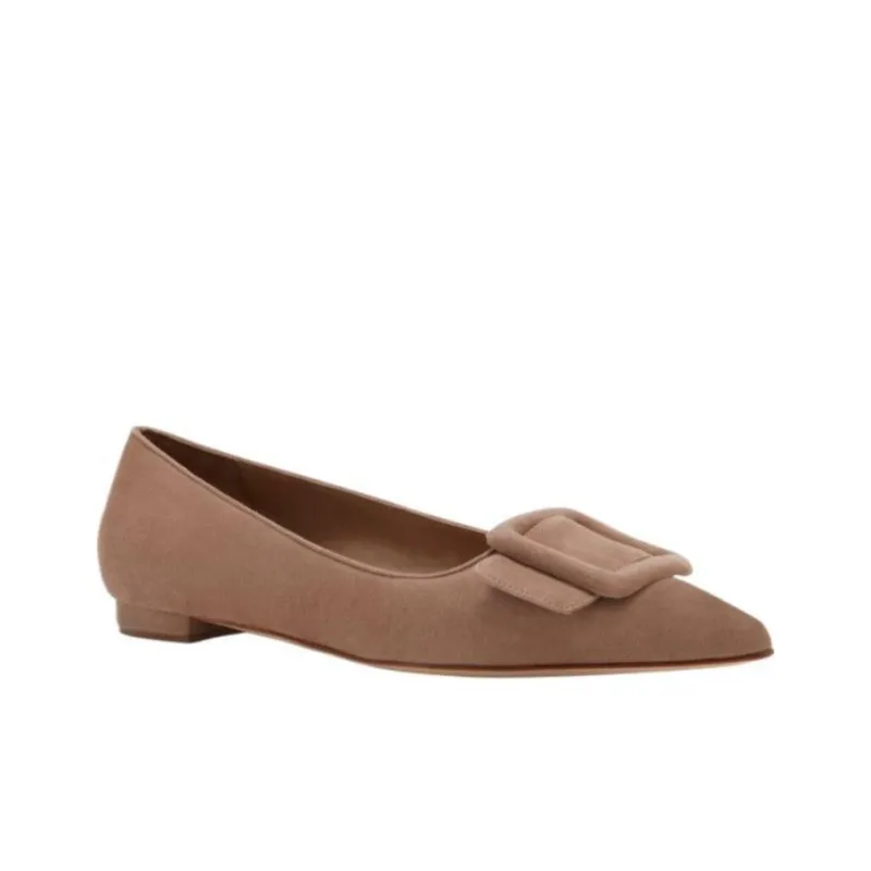 MANOLO BLAHNIK Casual Single Shoes 1cm Women's Brown-2