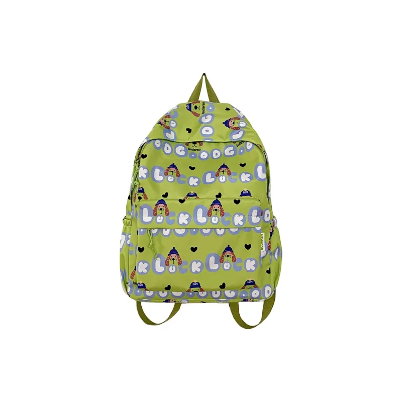 Parker Bear Nylon Backpack Regular Unisex Black White Pink Blue Green-23