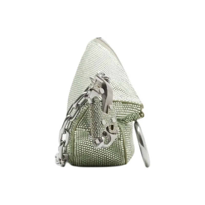 Burberry Calf Suede Crossbody Bag Shoulder Bag Women's Peridot Color-1