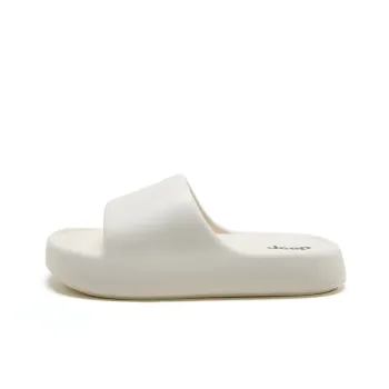 Jeep EVA Quick Dry Slide Slippers Men's Ecru