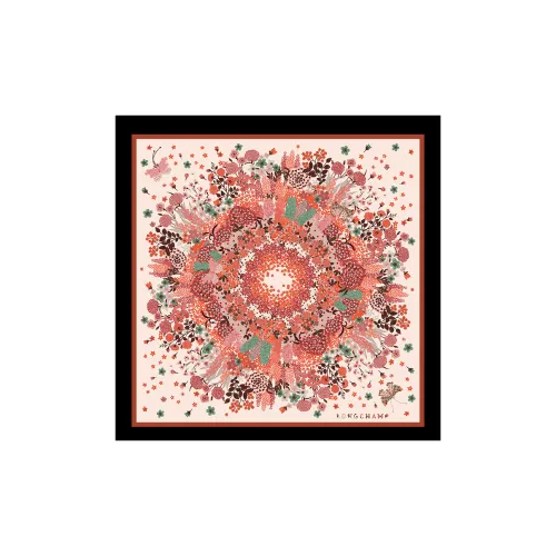 LONGCHAMP Silk Scarves Women's Red