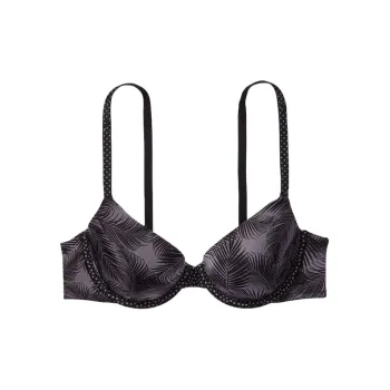 Victoria's Secret Bra Women's Dark Gray Plant Print