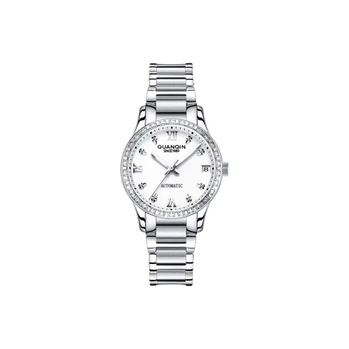 GUANQIN GUANQIN GJ16211 Mechanical Movement Stainless Steel Watchband Watch Women's Watch White Dial