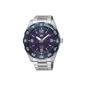 SEIKO Manual Mechanical Movement Stainless Steel Strap Watch Unisex Purple Watch Dial