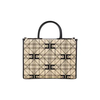 Elisabetta Franchi Logo Embroidered Medium Tote Bag