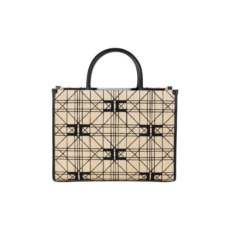 Elisabetta Franchi Logo Embroidered Medium Tote Bag-0