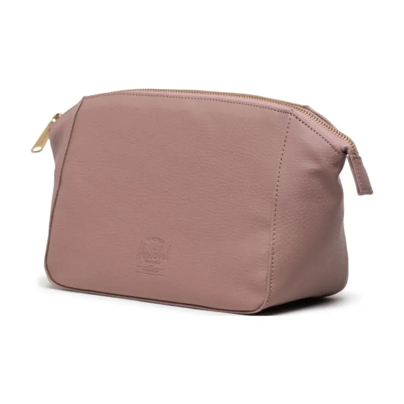 Herschel Pure Vegan Leather Makeup Bag Unisex Gray Rose-1